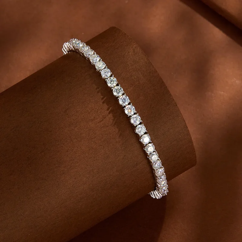 (kép) Pandora stílusú, finom moissanite karkötő - MSB005 - Megtekintés 3
