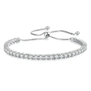 (kép) Pandora stílusú, finom moissanite karkötő - MSB005