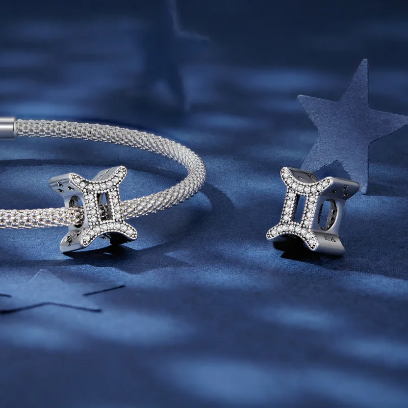 (kép) Pandora stílusú Ikrek szerencsés csillagjegy charm - SCC2516-3 - Megtekintés 4