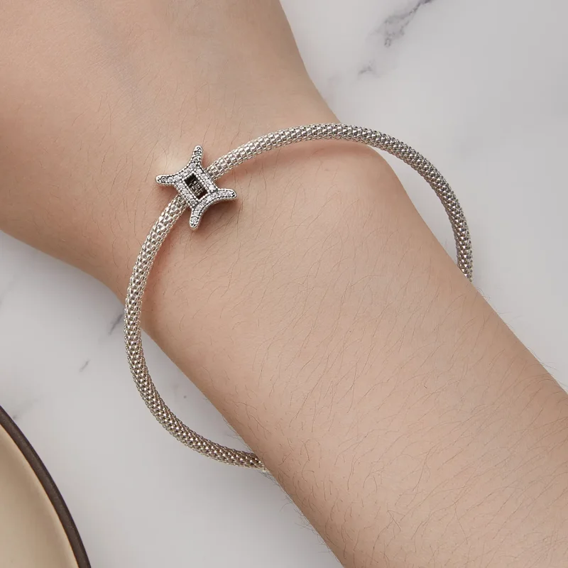 (kép) Pandora stílusú Ikrek szerencsés csillagjegy charm - SCC2516-3 - Megtekintés 6