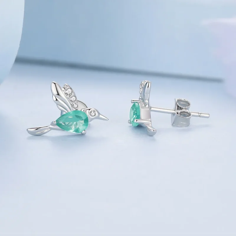 (kép) Pandora stílusú Kolibri fülbevaló - BSE849 - Megtekintés 3