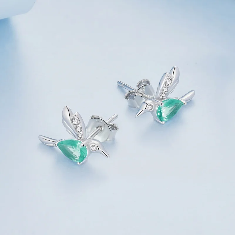(kép) Pandora stílusú Kolibri fülbevaló - BSE849 - Megtekintés 4