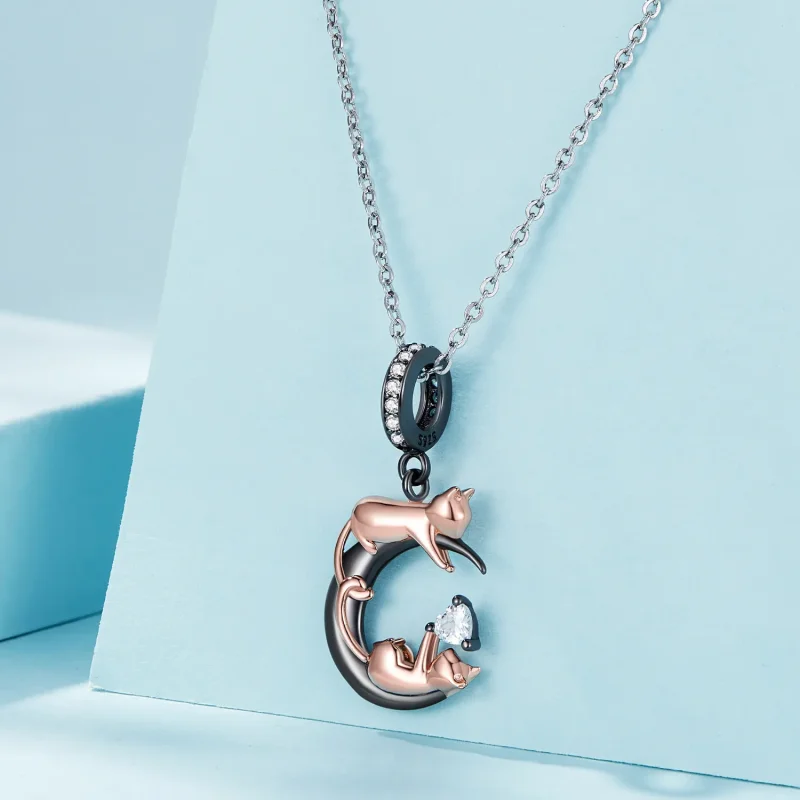 (kép) Pandora stílusú macskajáték medál charm - SCC2518 - Megtekintés 2