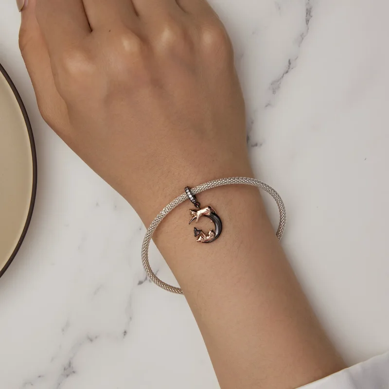 (kép) Pandora stílusú macskajáték medál charm - SCC2518 - Megtekintés 5