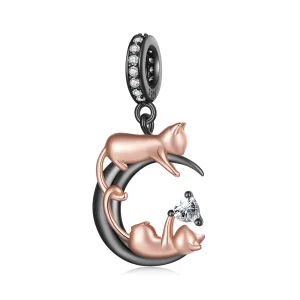 Pandora stílusú macskajáték medál charm - SCC2518 (kép) Pandora stílusú macskajáték medál charm - SCC2518
