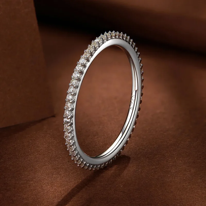 (kép) Pandora stílusú Moissanite gyűrű - MSR027 - Megtekintés 2