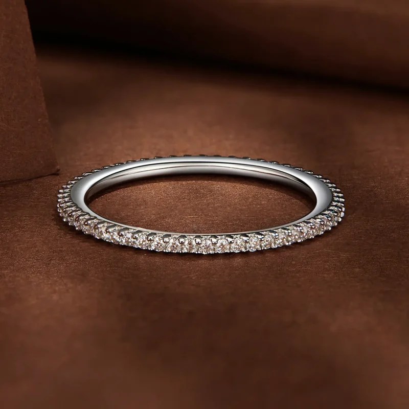 (kép) Pandora stílusú Moissanite gyűrű - MSR027 - Megtekintés 3