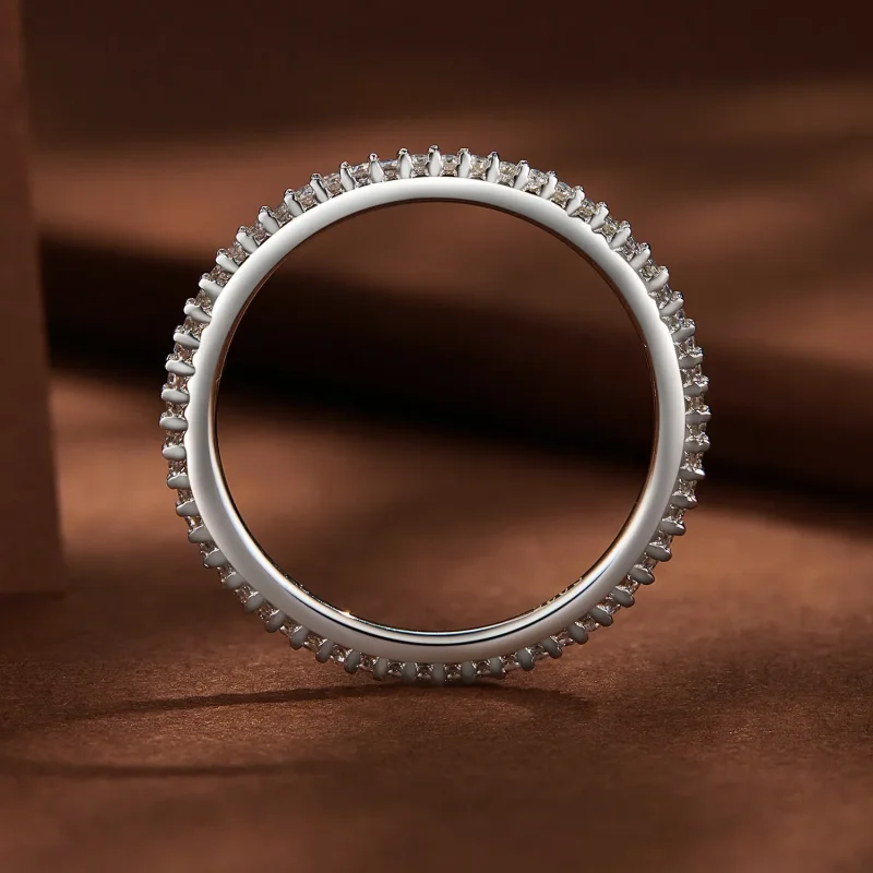 (kép) Pandora stílusú Moissanite gyűrű - MSR027 - Megtekintés 4