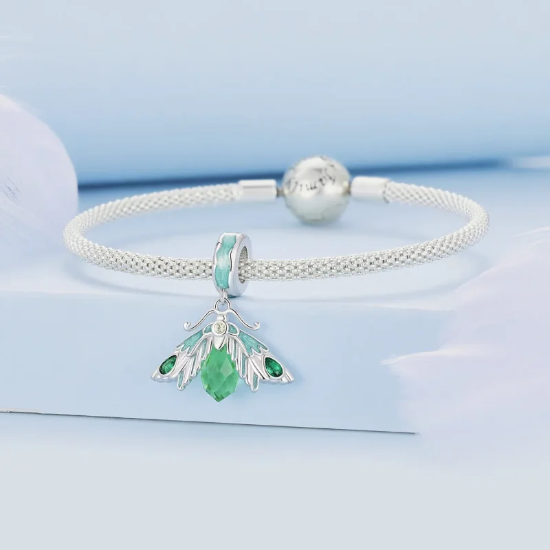 (kép) Pandora stílusú Molylepkés medálos charm - BSC866 - Megtekintés 3