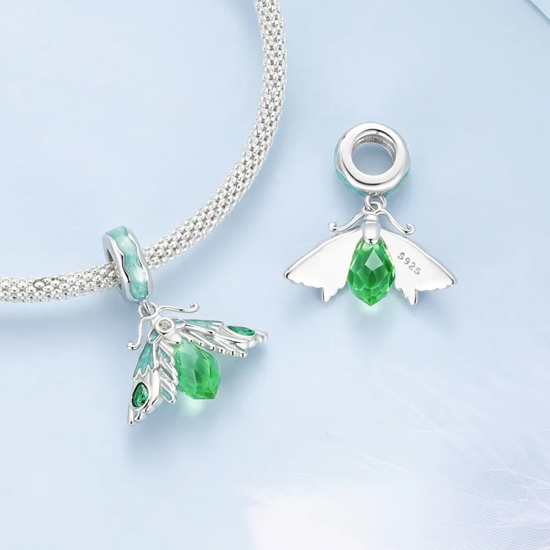 (kép) Pandora stílusú Molylepkés medálos charm - BSC866 - Megtekintés 4