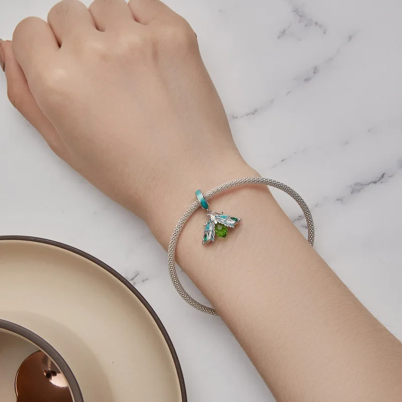 (kép) Pandora stílusú Molylepkés medálos charm - BSC866 - Megtekintés 5
