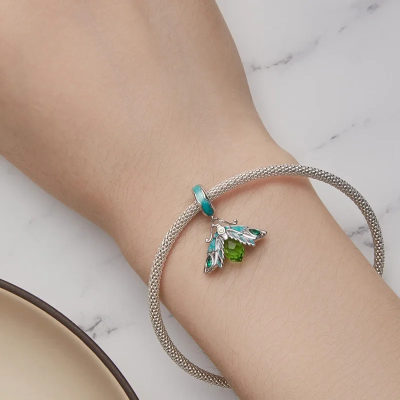 (kép) Pandora stílusú Molylepkés medálos charm - BSC866 - Megtekintés 6