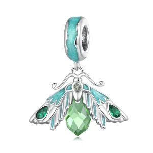 (kép) Pandora stílusú Molylepkés medálos charm - BSC866