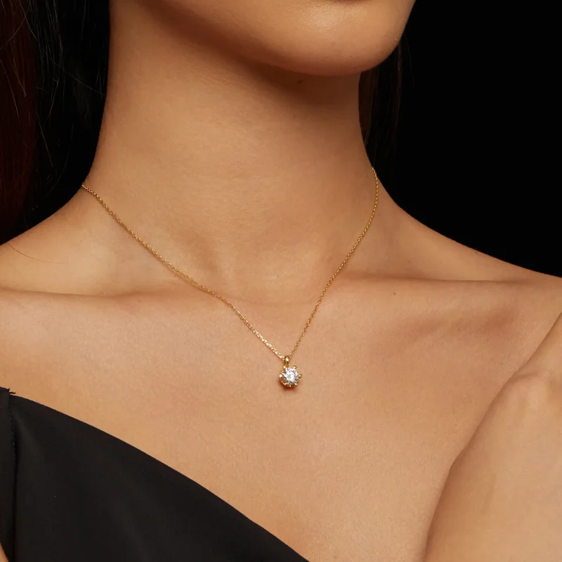 (kép) Pandora stílusú nyaklánc luxus Moissanite kövekkel - MSN006-B - Megtekintés 6