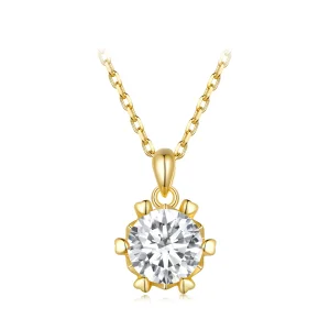 (kép) Pandora stílusú nyaklánc luxus Moissanite kövekkel - MSN006-B
