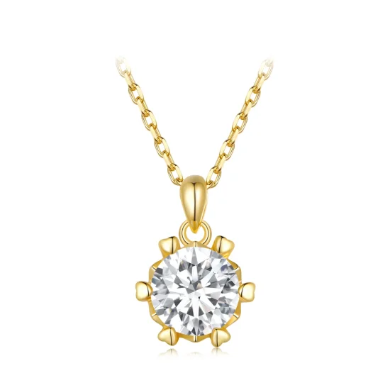 (kép) Pandora stílusú nyaklánc luxus Moissanite kövekkel - MSN006-B