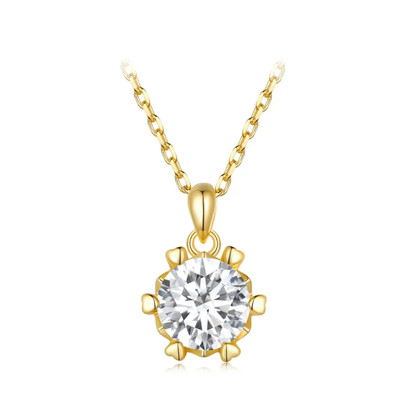 (kép) Pandora stílusú nyaklánc luxus Moissanite kövekkel - MSN006-B