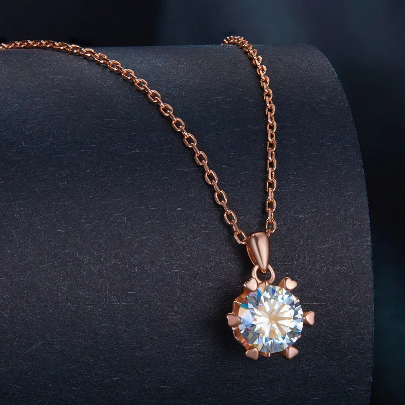 (kép) Pandora stílusú nyaklánc luxus Moissanite-kővel - MSN006-C - Megtekintés 2