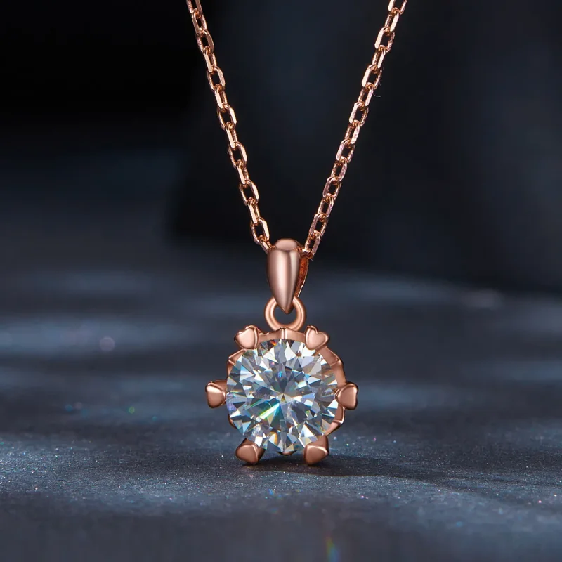 (kép) Pandora stílusú nyaklánc luxus Moissanite-kővel - MSN006-C - Megtekintés 3