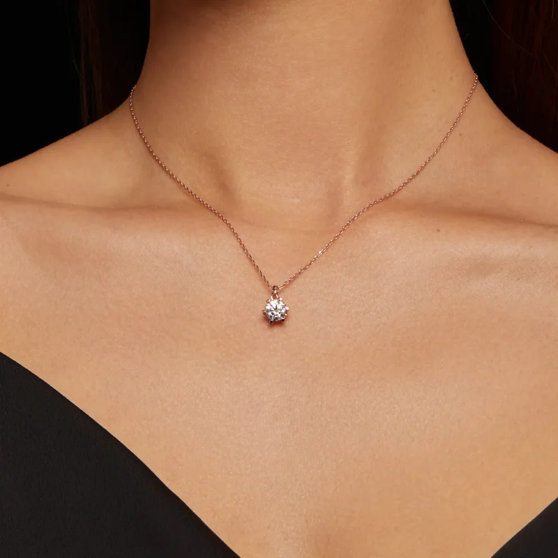 (kép) Pandora stílusú nyaklánc luxus Moissanite-kővel - MSN006-C - Megtekintés 7