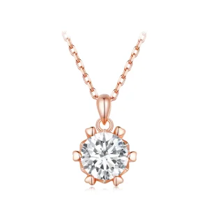 (kép) Pandora stílusú nyaklánc luxus Moissanite-kővel - MSN006-C