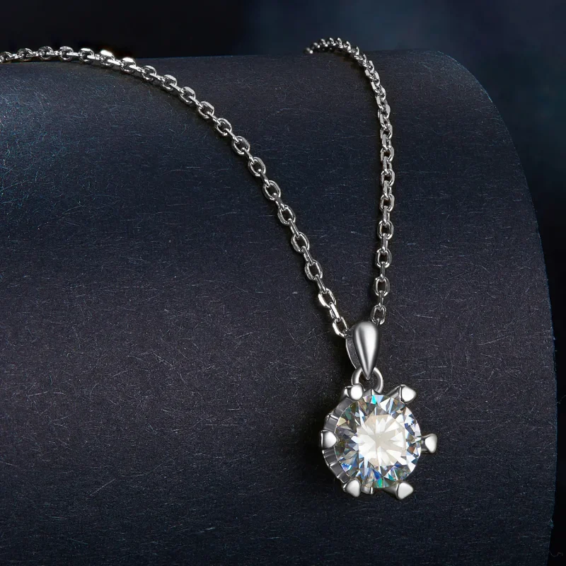(kép) Pandora stílusú nyaklánc luxus moissanite-tel - MSN006-A - Megtekintés 2