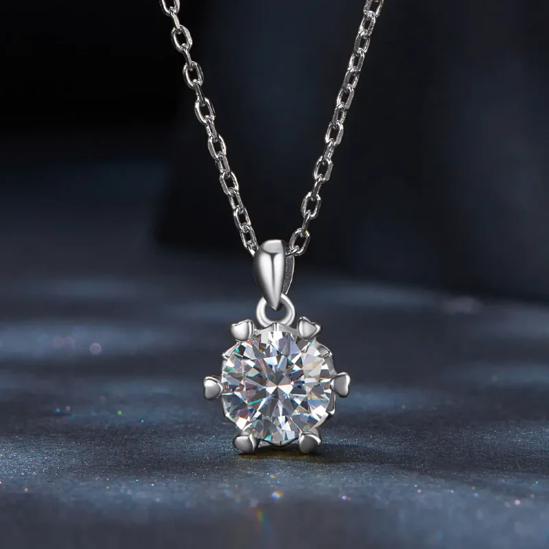 (kép) Pandora stílusú nyaklánc luxus moissanite-tel - MSN006-A - Megtekintés 3