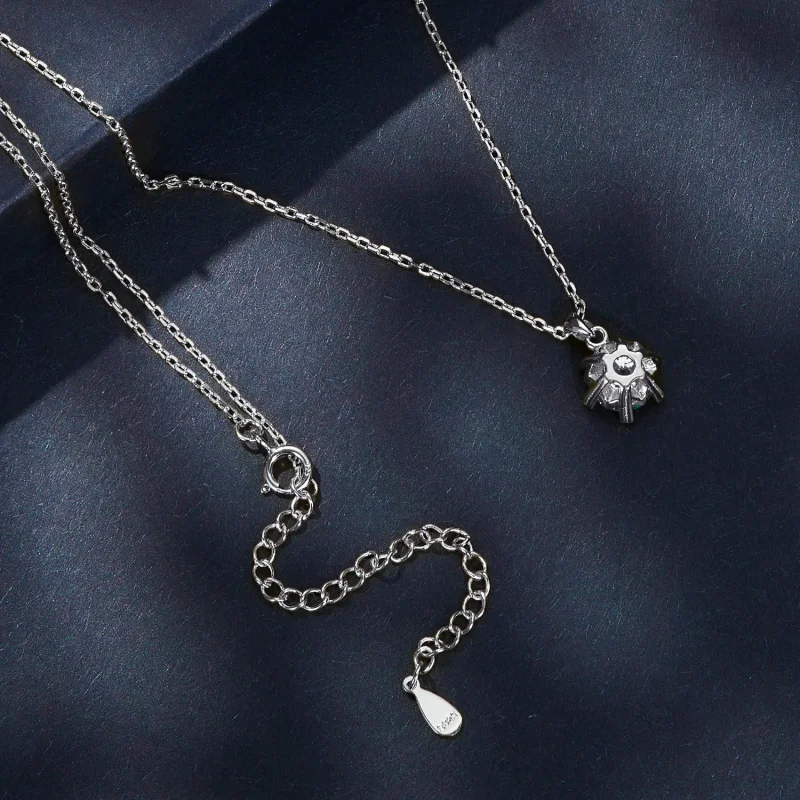 (kép) Pandora stílusú nyaklánc luxus moissanite-tel - MSN006-A - Megtekintés 4