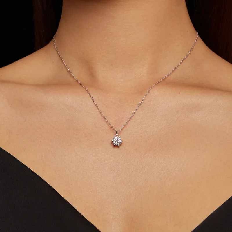 (kép) Pandora stílusú nyaklánc luxus moissanite-tel - MSN006-A - Megtekintés 6