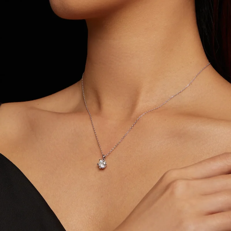(kép) Pandora stílusú nyaklánc luxus moissanite-tel - MSN006-A - Megtekintés 7