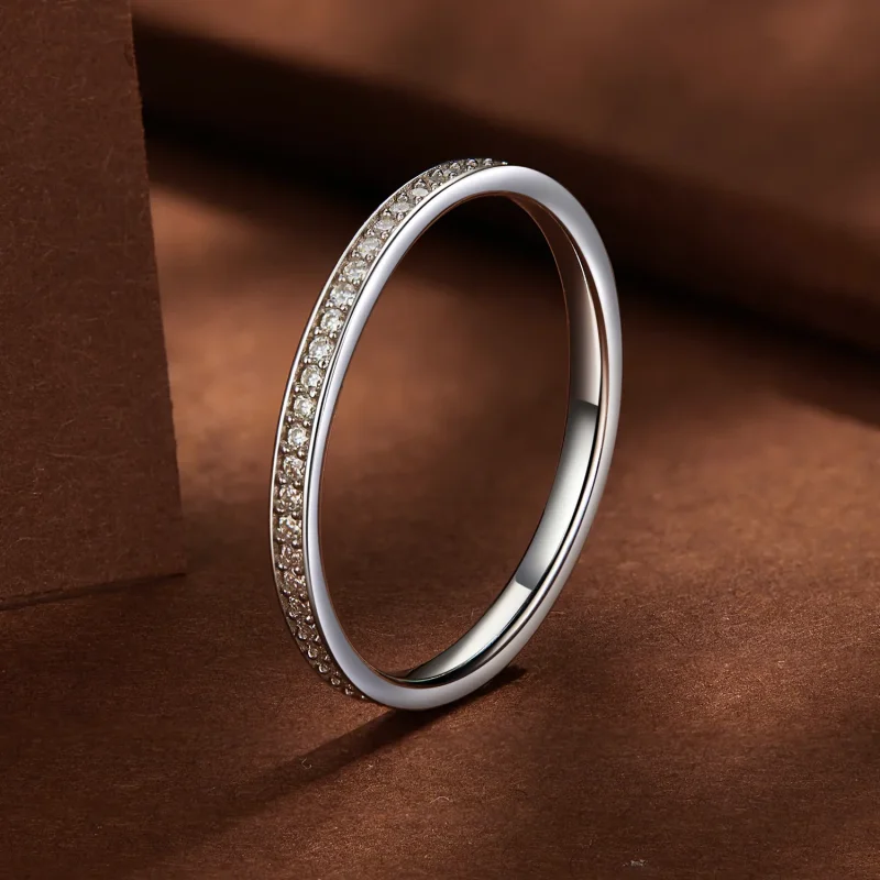 (kép) Pandora stílusú Pave Moissanite Gyűrű - MSR030 - Megtekintés 2