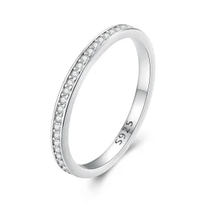 Pandora stílusú Pave Moissanite Gyűrű - MSR030 (kép) Pandora stílusú Pave Moissanite Gyűrű - MSR030