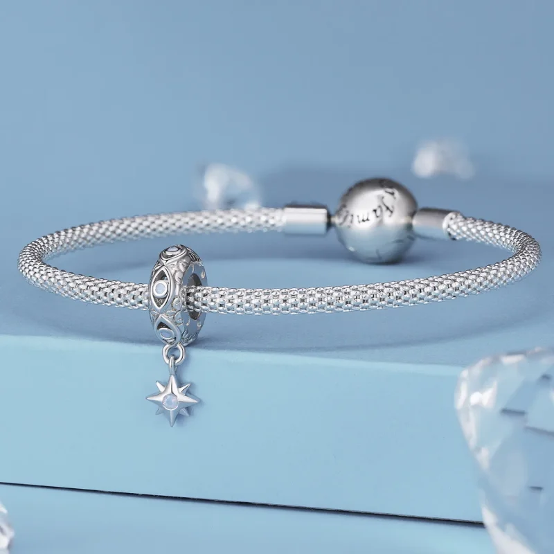 (kép) Pandora stílusú Ördögszem Csillag Spacer Charm - BSC857 - Megtekintés 3