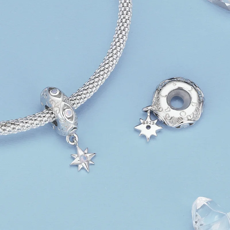 (kép) Pandora stílusú Ördögszem Csillag Spacer Charm - BSC857 - Megtekintés 4