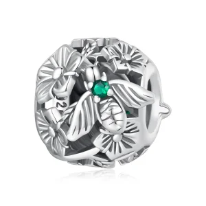 (kép) Pandora stílusú szerencsés méhecske charm - SCC2525