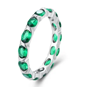 Pandora stílusú teljesen pácolt zöld spinel gyűrű - BSR432 (kép) Pandora stílusú teljesen pácolt zöld spinel gyűrű - BSR432