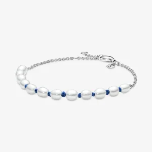 Pandora Édesvízben tenyésztett gyöngyös lánc karkötő - 591689C01 (kép) Pandora Édesvízben tenyésztett gyöngyös lánc karkötő - 591689C01