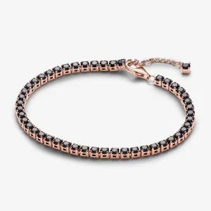 Pandora Fekete szikrázó teniszkarkötő - 581469C02 (kép) Pandora Fekete szikrázó teniszkarkötő - 581469C02