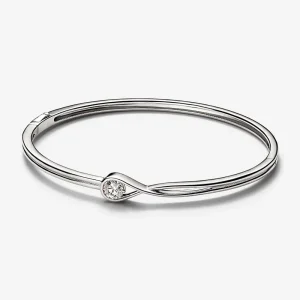 (kép) Pandora Infinite 14 karátos fehérarany laboratóriumban növesztett gyémánt karperec - 553222C01