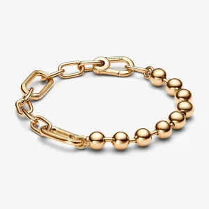 Pandora ME fémgyöngyös és nagy szemű láncos karkötő - 562793C00 (kép) Pandora ME fémgyöngyös és nagy szemű láncos karkötő - 562793C00