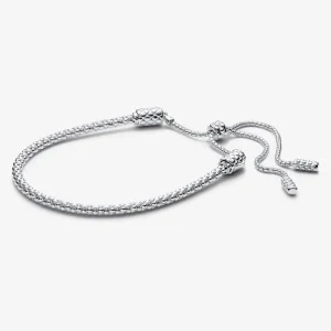 Pandora Moments csúsztatható záras szegecselt láncos karkötő - 593090C00 (kép) Pandora Moments csúsztatható záras szegecselt láncos karkötő - 593090C00
