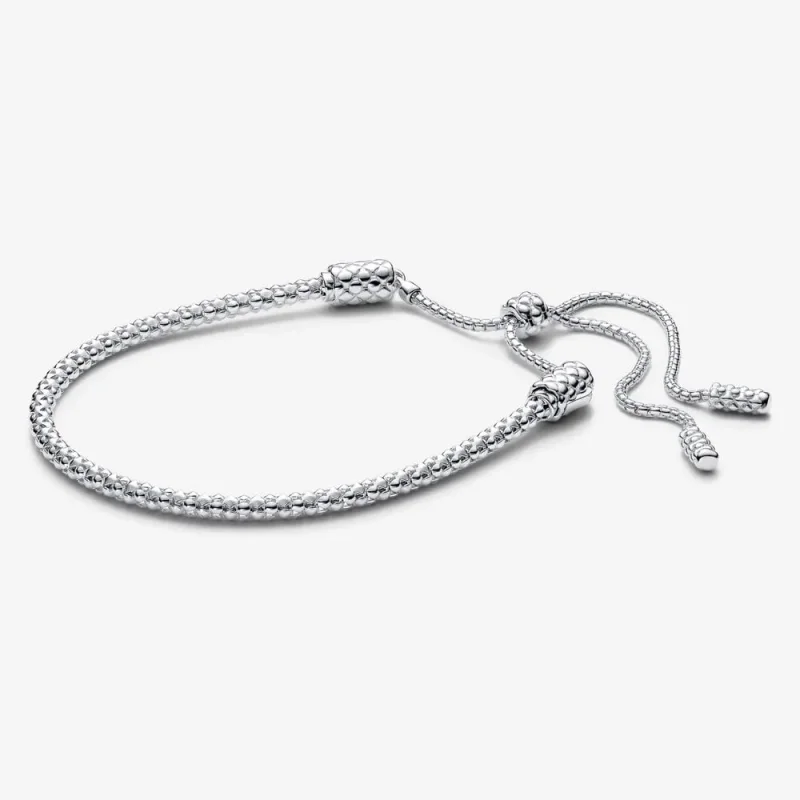 (kép) Pandora Moments csúsztatható záras szegecselt láncos karkötő - 593090C00