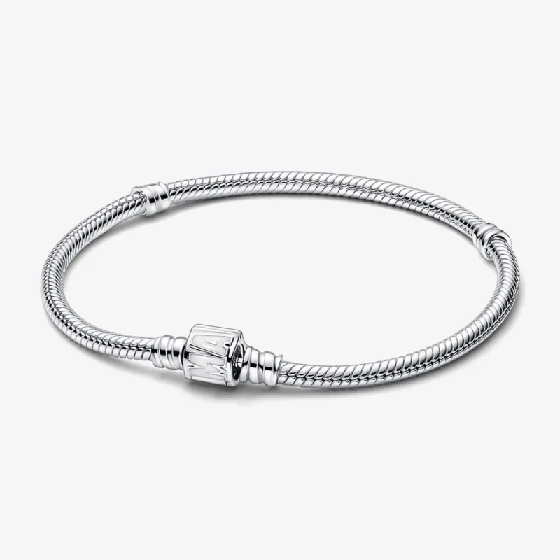 (kép) Pandora Moments Marvel logókapcsos kígyólánc karkötő - 592561C01