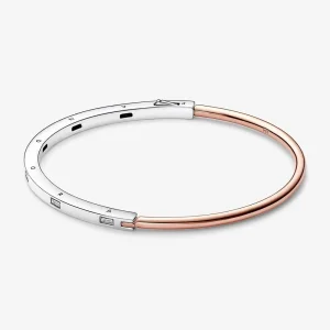 Pandora Signature kéttónusú I-D pavé karperec - 582740C01 (kép) Pandora Signature kéttónusú I-D pavé karperec - 582740C01