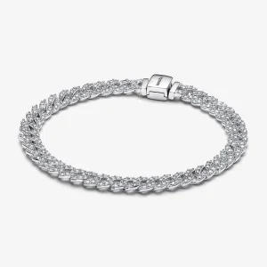 Pandora Timeless Pavé kubai láncos karkötő - 593008C01 (kép) Pandora Timeless Pavé kubai láncos karkötő - 593008C01