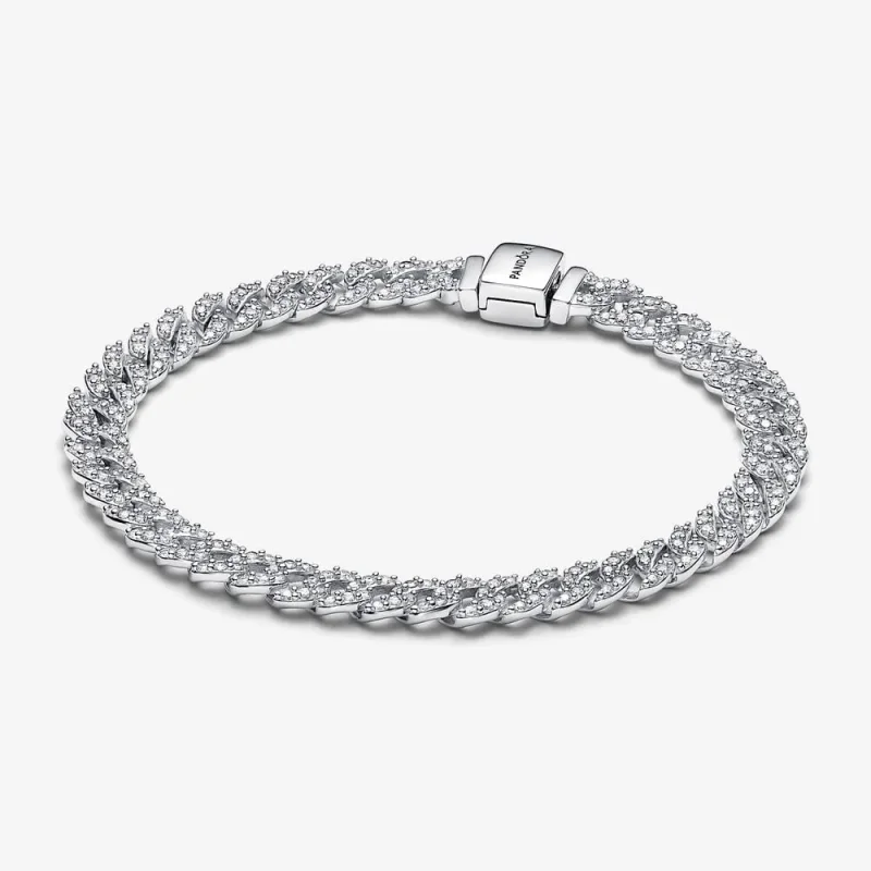 (kép) Pandora Timeless Pavé kubai láncos karkötő - 593008C01