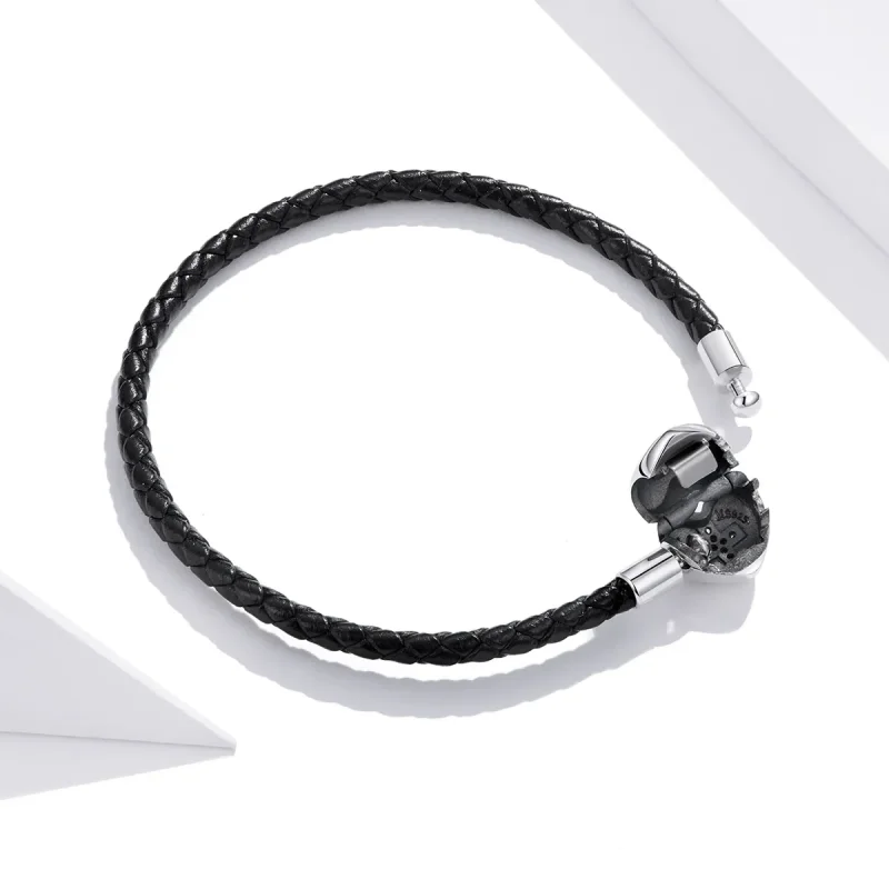 (kép) PANDORA típusú bőr karkötő modern kereszt - SCB205 - Megtekintés 4