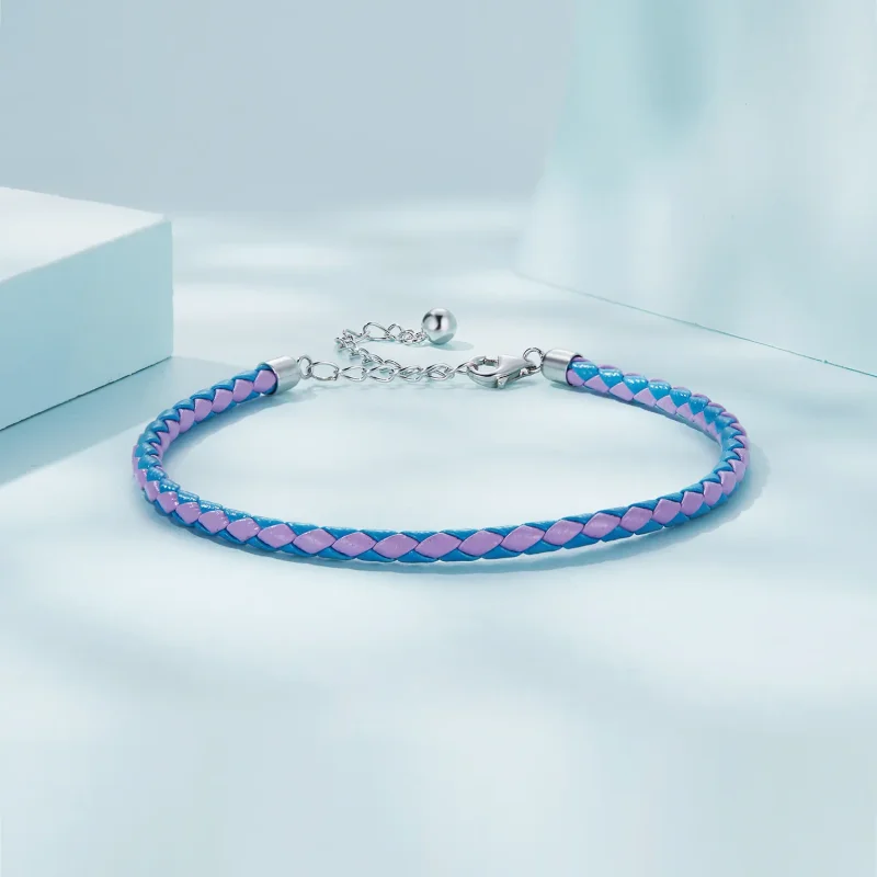 (kép) PANDORA típusú Fonottbőr karkötő Egyszerű - SCB243-CF - Megtekintés 2