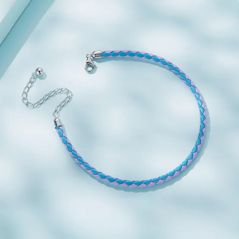 (kép) PANDORA típusú Fonottbőr karkötő Egyszerű - SCB243-CF - Megtekintés 3