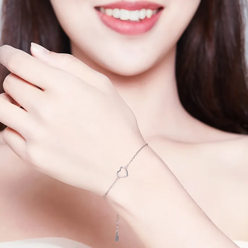 (kép) PANDORA típusú karkötő a szerelem alakja - SCB159 - Megtekintés 2